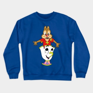 Chip N Dale Rescue Rangers mashup Chip The Cup Crewneck Sweatshirt